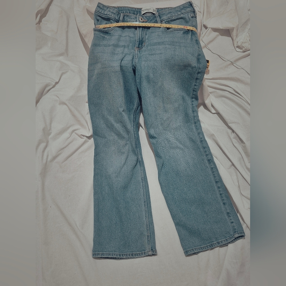 Abercrombie & Fitch Light Blue High-Rise Flare Jeans